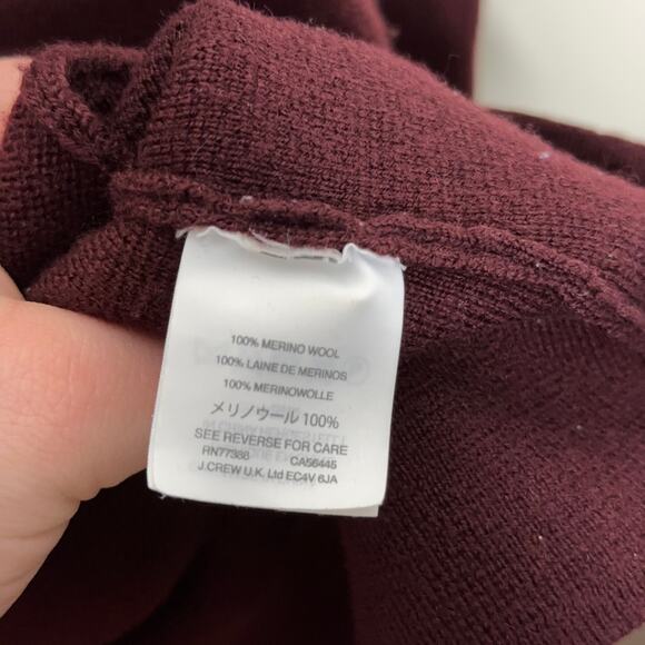 J.CREW Merino Wool Sweater Blazer Vintage Cabernet Maroon Red Purple {3Q30} - Picture 7 of 8